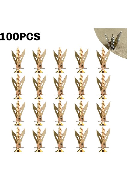 100 Adet Vidalı Kendiliğinden Delinebilen Alçıpan Dübelleri, Geliştirilmiş Çinko Kaplamalı Çelik Içi Boş Duvar Dübelleri (0,47X1,57 Inç) ve Vidalar (Yurt Dışından) modelleri