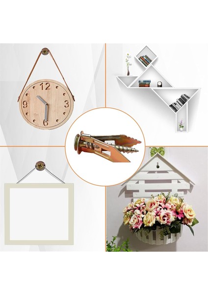 100 Adet Vidalı Kendiliğinden Delinebilen Alçıpan Dübelleri, Geliştirilmiş Çinko Kaplamalı Çelik Içi Boş Duvar Dübelleri (0,47X1,57 Inç) ve Vidalar (Yurt Dışından) indirimleri