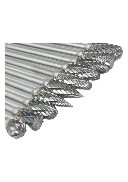 1/8 Inç Döner Alet Uçlarıyla Uyumlu 10 Adet Karbür Freze Ucu Seti (Yurt Dışından)