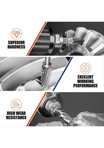 1/8 Inç Döner Alet Uçlarıyla Uyumlu 10 Adet Karbür Freze Ucu Seti (Yurt Dışından) modelleri