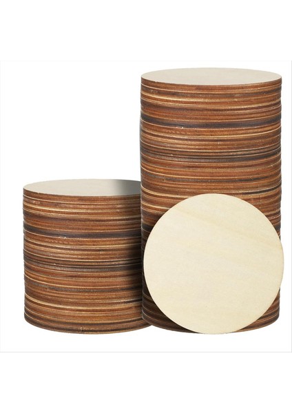 36 Adet 4 Inç Ahşap Daireler Bitirilmemiş Yuvarlak Ahşap Diskler (Yurt Dışından)