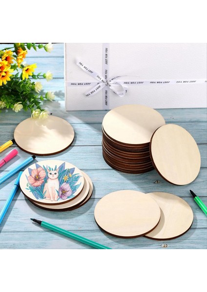 36 Adet 4 Inç Ahşap Daireler Bitirilmemiş Yuvarlak Ahşap Diskler (Yurt Dışından) modelleri