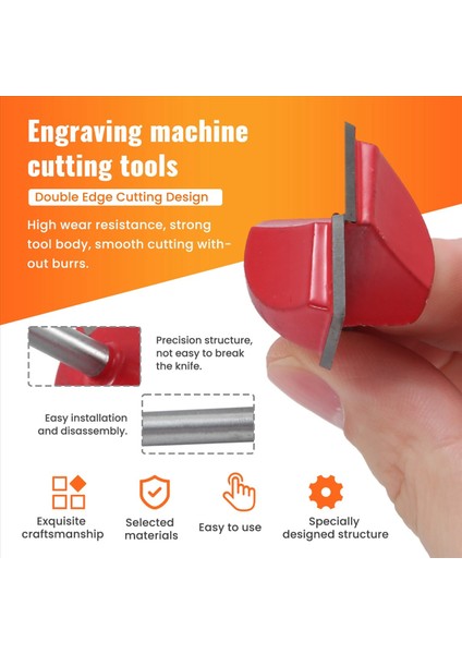 Adet Gravür Ucu Ahşap Cnc Freze Uçları 10/15/22/30 mm Freze Kesici (Yurt Dışından) indirimleri