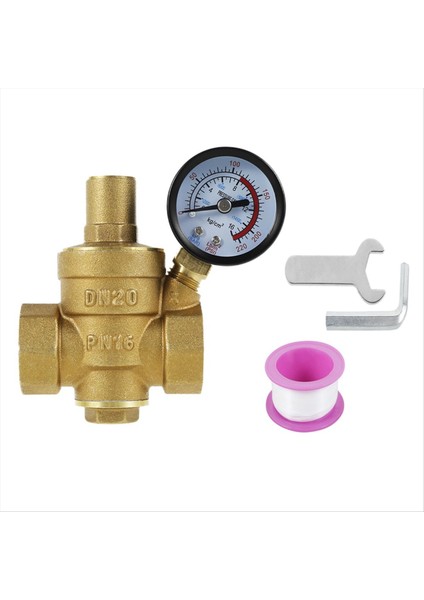 3/4 Inç DN20 Pirinç Su Basınç Regülatörü Vanası Su Basıncı (Yurt Dışından)