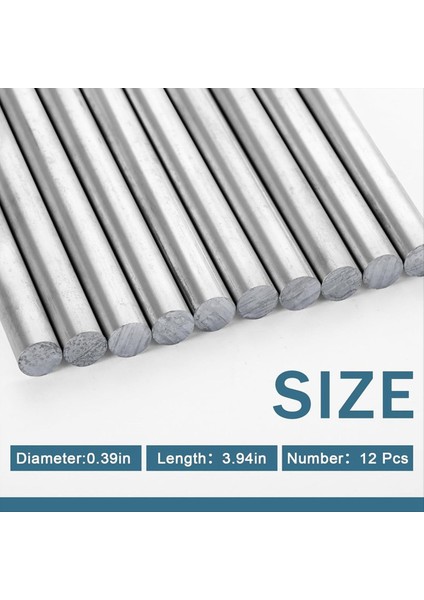 12 Adet Çinko Çubuk Çinko Metal Anot Iyi Iletkenlik Pürüzsüz Yüzey (Yurt Dışından) fırsatları