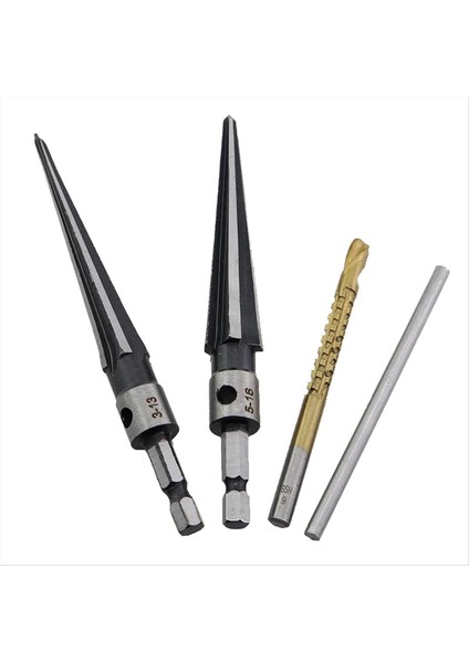 1 Set Karbon Çelik Konik Rayba Seti Dört Altıgen Şaft (Yurt Dışından)