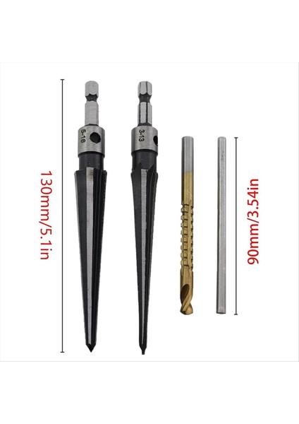 1 Set Karbon Çelik Konik Rayba Seti Dört Altıgen Şaft (Yurt Dışından) modelleri