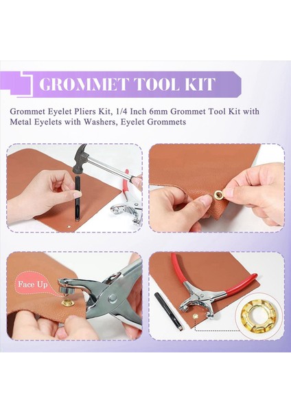 Grommet Gözlü Pense Takımı, Metal Gözlü 1/4 Inç 6mm Alet Takımı (Yurt Dışından) fırsatları