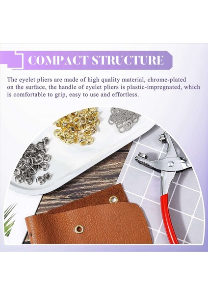 Grommet Gözlü Pense Takımı, Metal Gözlü 1/4 Inç 6mm Alet Takımı (Yurt Dışından) indirimleri