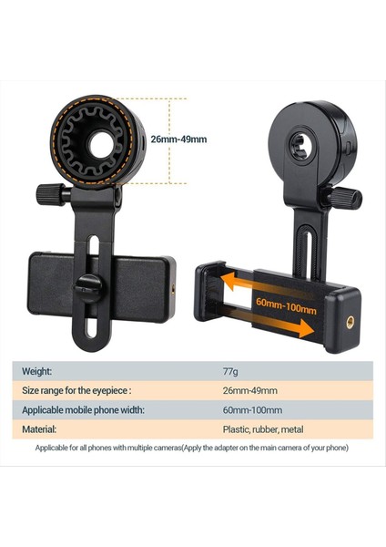 Teleskop Telefon Adaptörü, Dürbünler Için Evrensel Cep Telefonu Tutucusu (Yurt Dışından) fırsatları