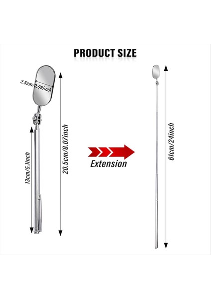 1 Adet Teleskopik Muayene Aynası, Araç Muayenesi Için Ayna (Yurt Dışından) modelleri