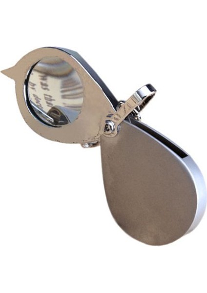 30MM 3x Cep Katlanır Büyüteç Anahtarlıklı Gümüş (Yurt Dışından)