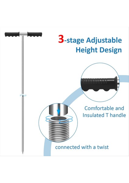 Paslanmaz Çelik Toprak Probu, Ayarlanabilir Toprak Çubuğu Aleti (Yurt Dışından) indirimleri