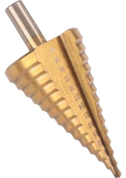 Hss Kademeli Konik Matkap Ucu - 4-42 mm 14 Boyutlu Yuvarlak Şaftlı Delik Kesici (Yurt Dışından)