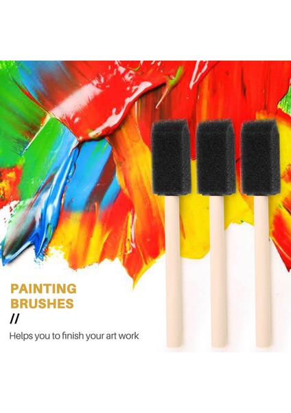 60 Adet Küçük Köpük Boya Fırçası Sünger Köpük Fırça Boyama Seti Ahşap Saplı 1 Inç Boya Fırçaları Çocuklar Için Araçlar Boyama Seti (Yurt Dışından) indirimleri