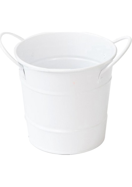 Kalemlik, Saplı Küçük Metal Kovalar Yuvarlak Kalemlik Çocuklar, Sınıf, El Sanatları ve Parti Hediyeleri Için Beyaz (Yurt Dışından)