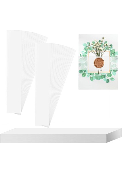 5x7 Davetiyeler Için 150 Adet Şeffaf Davetiye Bandı, Düğün Davetiyeleri Sarma, Vellum Kağıt Göbek Bandı (Yurt Dışından)