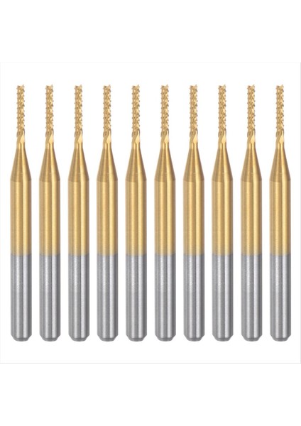 Pcb Makinesi Için 10 Adet Titanyum Kaplama Karbür, 1/8 Inç Şaft 1,2 mm (Yurt Dışından)
