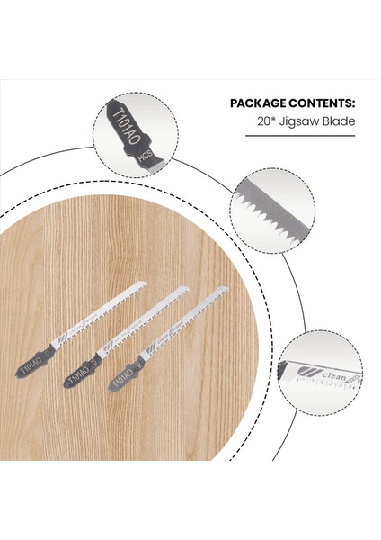 Ahşap Plastik Kesme Diski Için 20 Adet Alternatif Hareketli Dekupaj Testeresi Bıçağı (Yurt Dışından) indirimleri