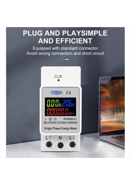 Tomzn Gerilim Akım Kwh Elektrik Enerjisi Monitörü (Yurt Dışından) modelleri