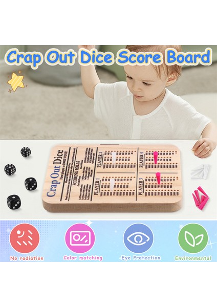 Ahşap Çöp Atma Zar Puan Tahtası Klasik Aile Oyunu Yuvarlak Komik Zar Tahtası Oyunu Ahşap Tepsi Puanlama Blok Zar Tepsisi S (Yurt Dışından) indirimleri