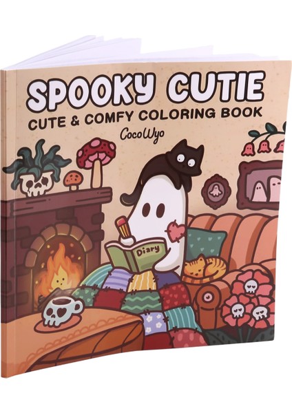 Yetişkinler ve Gençler Için Rahatlatıcı Hygge Anları Içerisinde Sevimli Ürkütücü Yaratıkların Yer Aldığı Ürkütücü ve Sevimli Boyama Kitabı (Yurt Dışından) modelleri