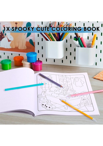 Yetişkinler ve Gençler Için Rahatlatıcı Hygge Anları Içerisinde Sevimli Ürkütücü Yaratıkların Yer Aldığı Ürkütücü ve Sevimli Boyama Kitabı (Yurt Dışından) fırsatları