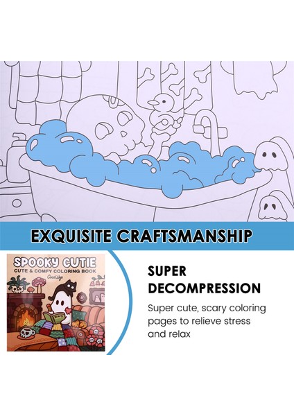 Yetişkinler ve Gençler Için Rahatlatıcı Hygge Anları Içerisinde Sevimli Ürkütücü Yaratıkların Yer Aldığı Ürkütücü ve Sevimli Boyama Kitabı (Yurt Dışından) indirimleri