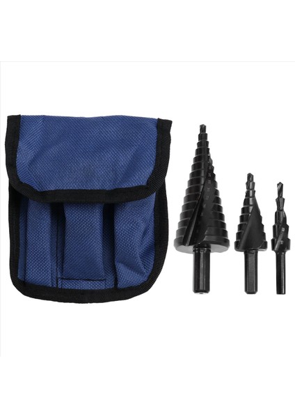 Metal Için 3 Adet Kademeli Matkap Ucu, 4-12MM 4-20MM 4-32MM Spiral Flüt Unibit Kademeli Matkap Ucu, Kaplamalı Üniversal Uç (Yurt Dışından)