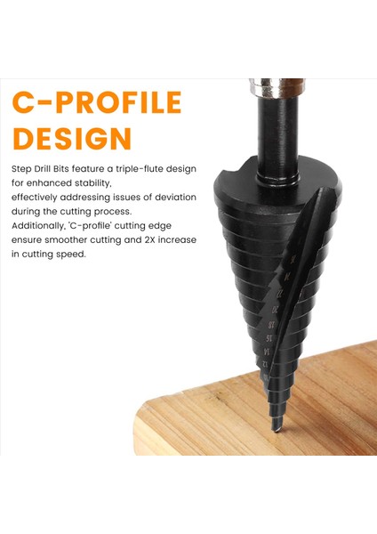 Metal Için 3 Adet Kademeli Matkap Ucu, 4-12MM 4-20MM 4-32MM Spiral Flüt Unibit Kademeli Matkap Ucu, Kaplamalı Üniversal Uç (Yurt Dışından) indirimleri