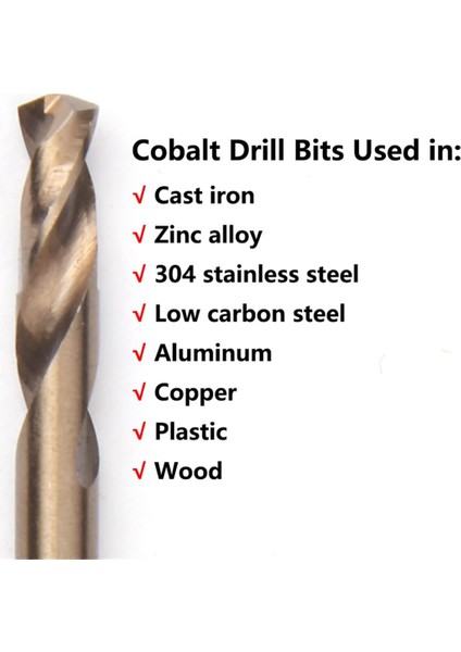 3,2 mm Kobalt Matkap Uçları (20 Adet), M35 Hssco Yüksek Hızlı Çelik Çift Uçlu Kısa Gövdeli Burgu Matkap Ucu Seti Sertleştirilmiş Metal Için (Yurt Dışından) fırsatları