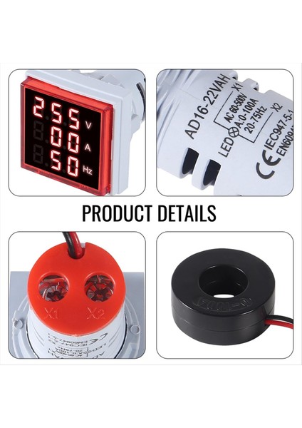 3 Adet 3'ü 1 Arada 60-500V 0-100A Ac Dijital Ampermetre Voltmetre (Yurt Dışından) modelleri
