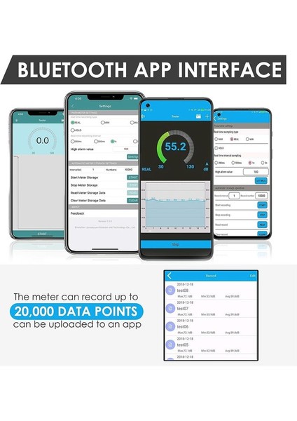 Uygulama Veri Kaydı ile Kablosuz Ses Desibel Ölçer Ses Seviyesi Ölçer (Yurt Dışından) fiyatları