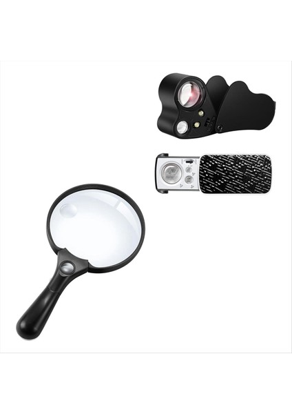 Yaşlılar Için 2'li Paket 30X 60X 90X Kuyumcu Büyüteç Paketi (Yurt Dışından)