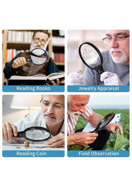 Yaşlılar Için 2'li Paket 30X 60X 90X Kuyumcu Büyüteç Paketi (Yurt Dışından) indirimleri