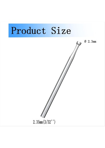 6 Adet 2,3 mm Yuvarlak Bardak Freze - 3/32 Inç Saplı Tel Yuvarlatma Uçları (Yurt Dışından) fiyatları