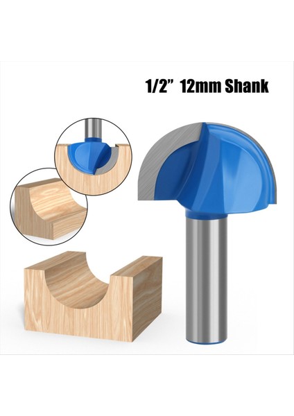 1/2 Şaft Yuvarlak Burunlu Yivli Çekirdek Kutusu Freze Ucu Çift Yivli (Yurt Dışından) indirimleri