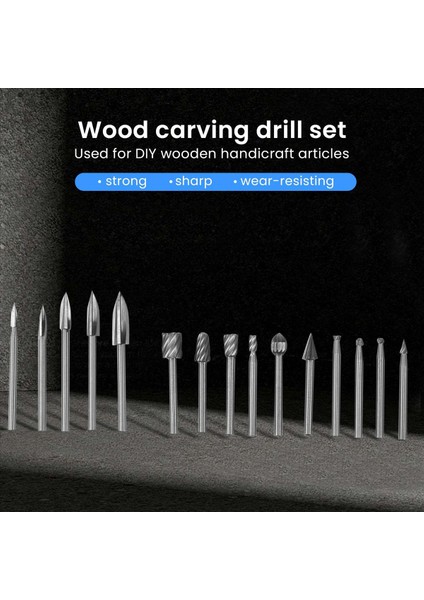 15 Parça Ahşap Oyma ve Gravür Matkap Ucu Seti, Kendin Yap Ahşap El Sanatları Için (Yurt Dışından) indirimleri