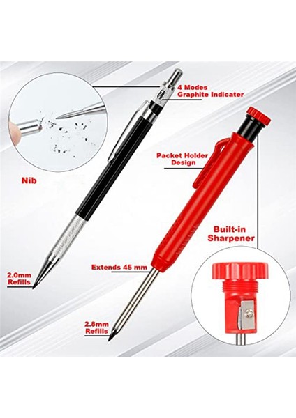 10'lu Marangoz Kalemi ve Kalemtıraş (Yurt Dışından) modelleri