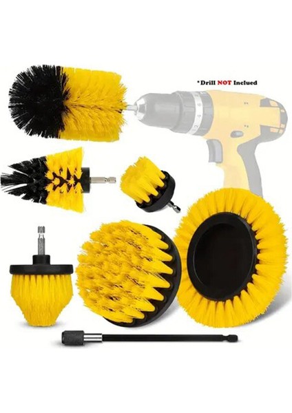 Parçalı Hareketli Fırça Başlığı, Elektrikli Temizleme Fırçası, Sarı 7 Parçalı Set (Yurt Dışından) fiyatları