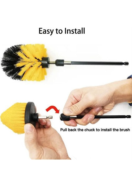Parçalı Hareketli Fırça Başlığı, Elektrikli Temizleme Fırçası, Sarı 7 Parçalı Set (Yurt Dışından) modelleri