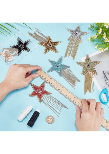 Adet Zincir Püsküllü Yıldız Yapay Elmas Yamaları Beş Köşeli Yıldız (Yurt Dışından) fiyatları