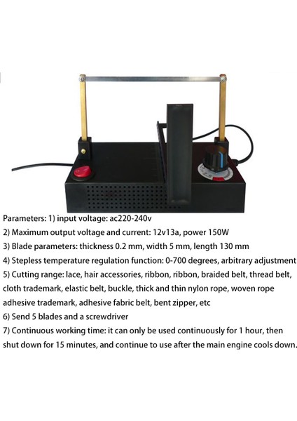 Mini Sıcak Kesme Makinesi Manuel Elektrikli Isıtmalı Kesici 220V Ab Fişi (Yurt Dışından) fiyatları