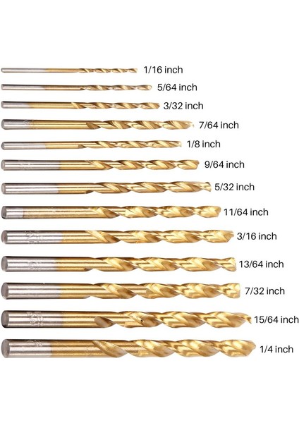 13 Parça Sol El Matkap Ucu Seti Metal Elektrikli Aletler Için Matkap Uçları (Yurt Dışından)