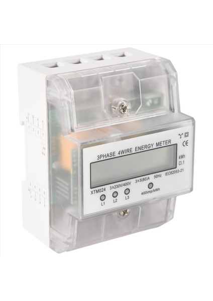 3 Fazlı 4 Kablolu Enerji Ölçer 220/380V 5-80A Enerji Tüketimi Kwh (Yurt Dışından)