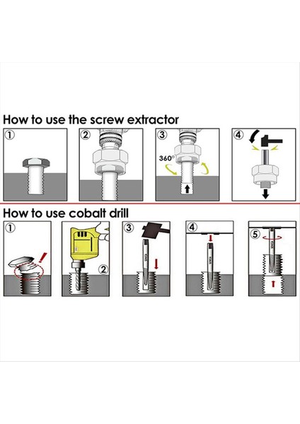 Kırık Somun ve Cıvata Çıkarma Setleri Hasarlı Vidaları Çıkarmak Için Kullanılır (Yurt Dışından) fırsatları