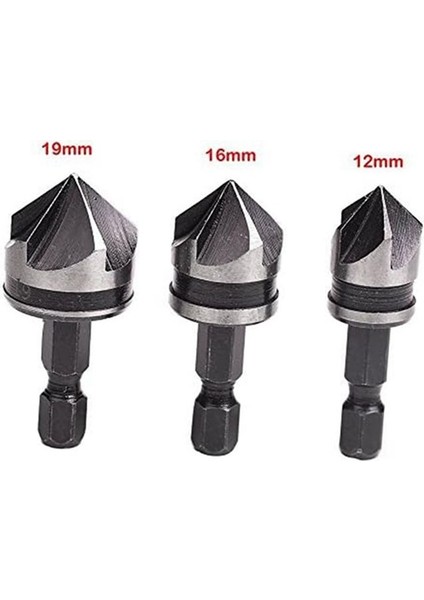 Ahşap Metal Uç Için 3 Adet 1/4 Inç Altıgen 12/16/19MM Havşa Delme Seti (Yurt Dışından) fırsatları