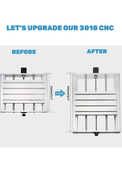 3018 Cnc Kiti, Y Eksen Uzantısını 3040'A Yükseltmek Için (Yurt Dışından) indirimleri