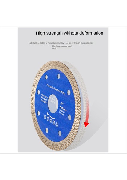 Fayans, Taş Kesme Bıçakları ve Dayanıklı Malzemeler Için Testere Bıçakları 125X22.23MM (Yurt Dışından)