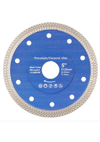 Fayans, Taş Kesme Bıçakları ve Dayanıklı Malzemeler Için Testere Bıçakları 125X22.23MM (Yurt Dışından) fiyatları